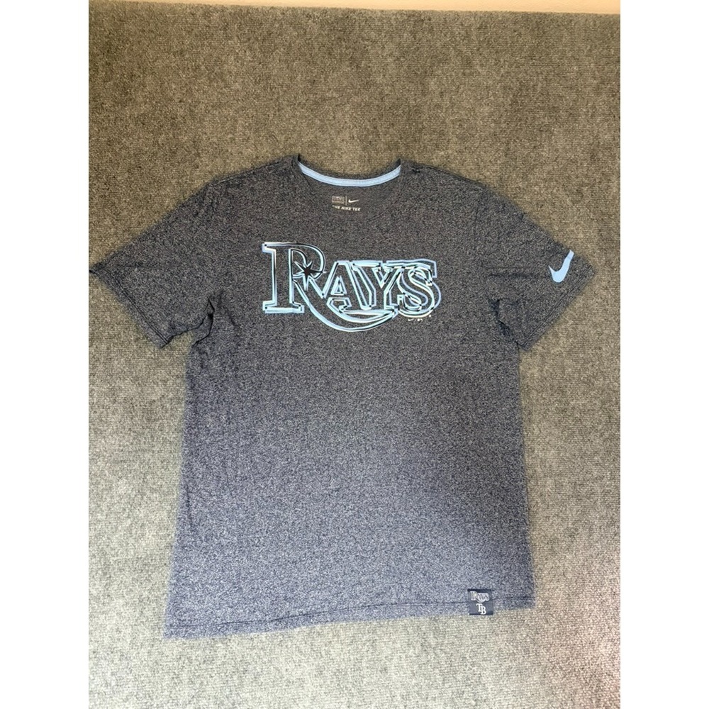 Tampa Bay Rays Nike Dri-FIT Athletic Cut TShirt Heather Blue Short SleeveSize XL